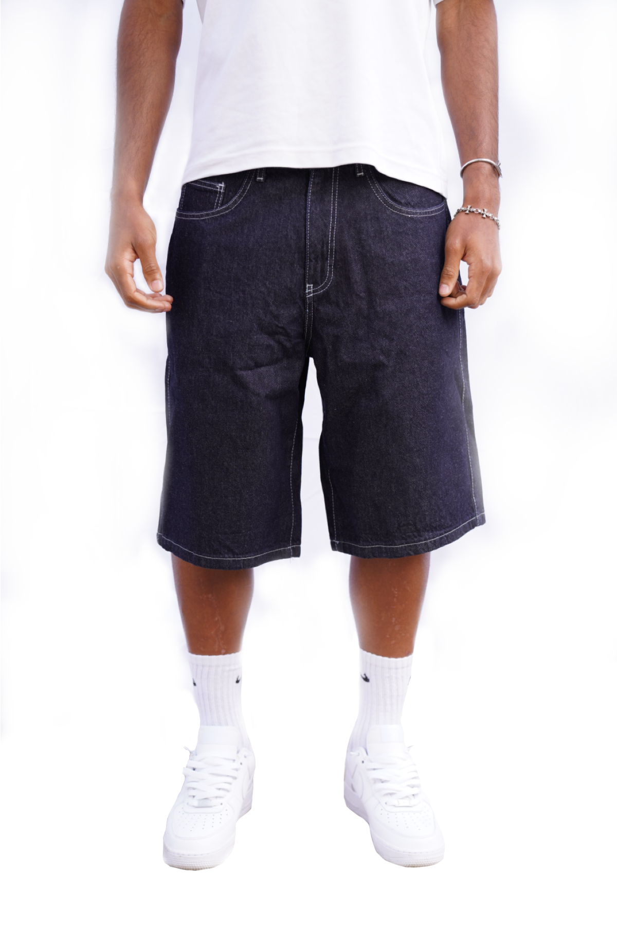 NAVY - NOES - DENIM JORTS